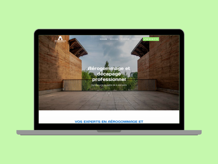 exemple site internet artisan aérogommage 63