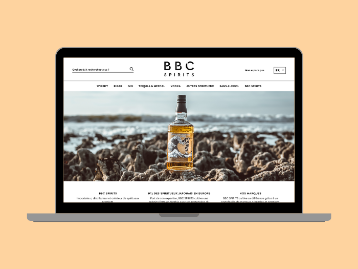 exemple site internet distributeur de spiritueux bbc spirits