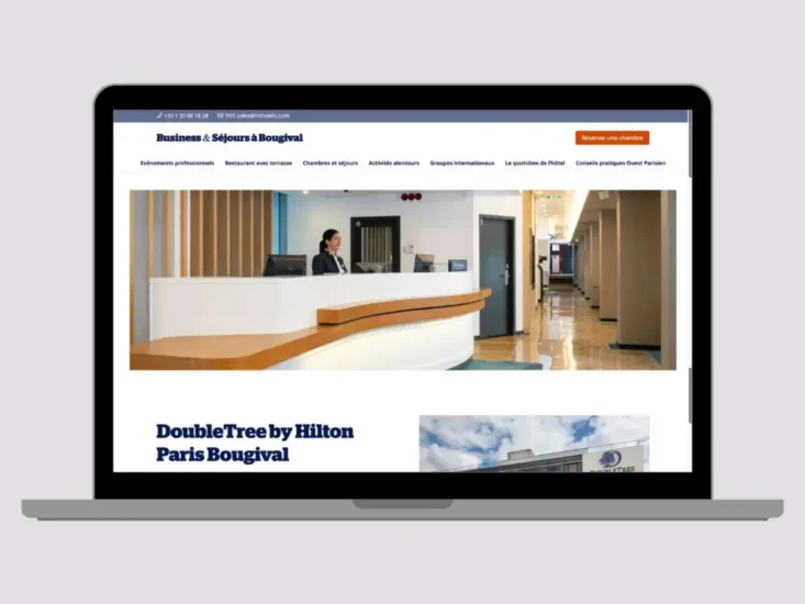 exemple site internet hotel doubletree by hilton paris bougival