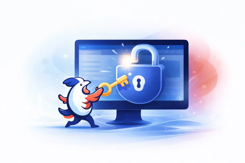 mascotte devant exemple site internet non securise