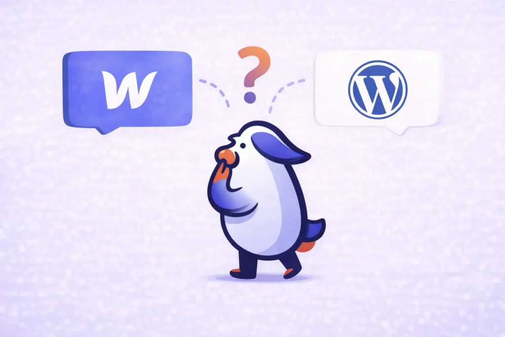 mascotte lsf hesitant webflow vs wordpress