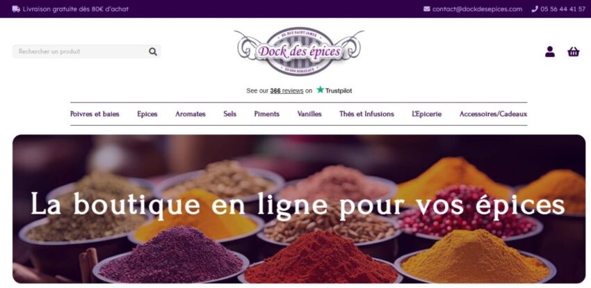 exemple site wordpress vitrine dock des epices le site francais