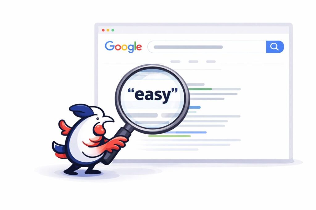 mascotte lsf regardant etre visible sur internet